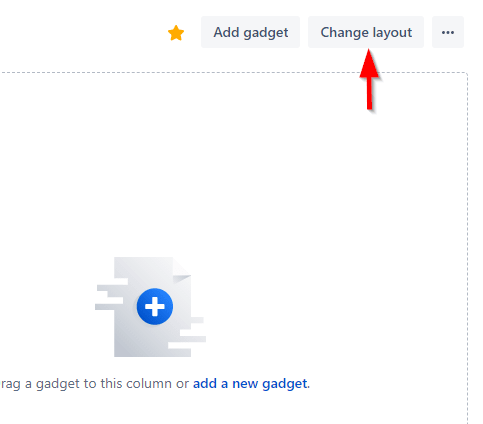 Jira Dashboards: Layout Change button